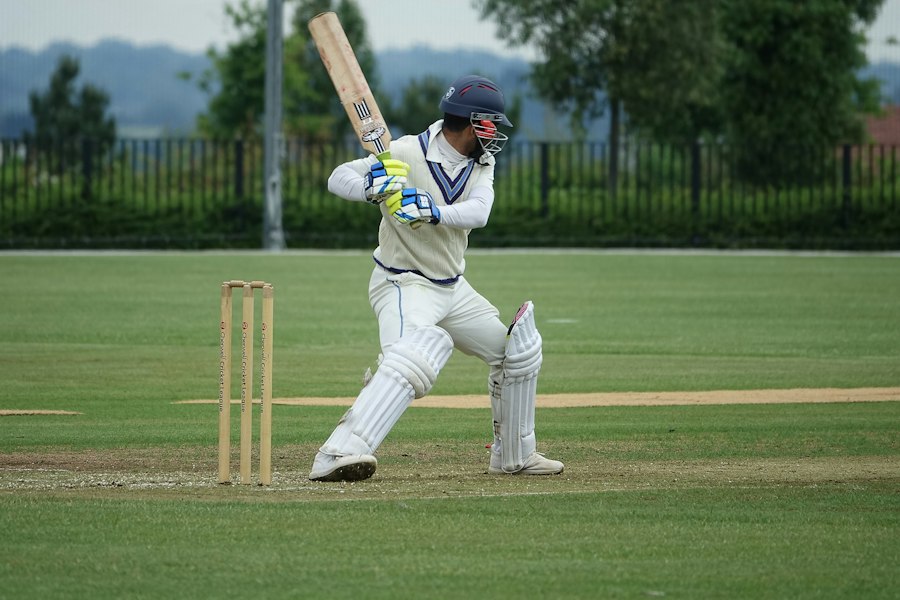 Batsman at the crease